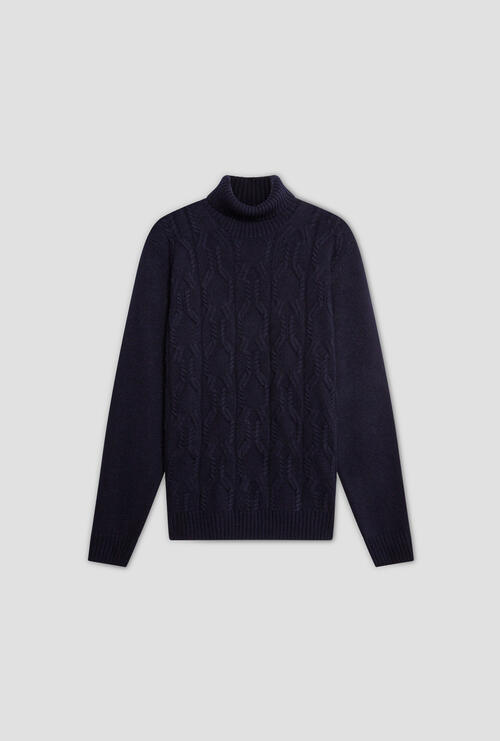 Pure wool turtleneck Navy Blue